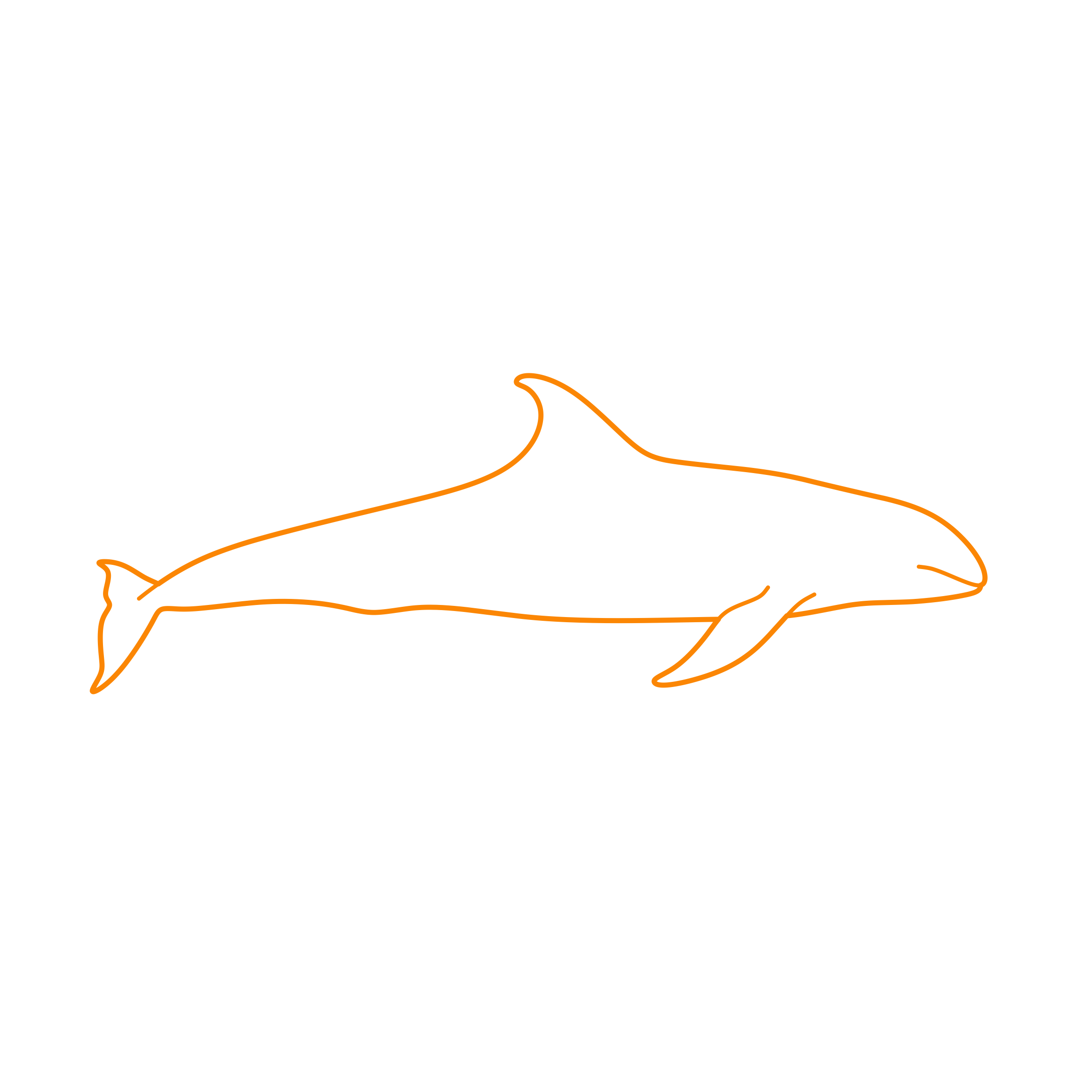 Animals Toothed Whales Melon Headed Whale Stencil Svg Design File Free Vectors